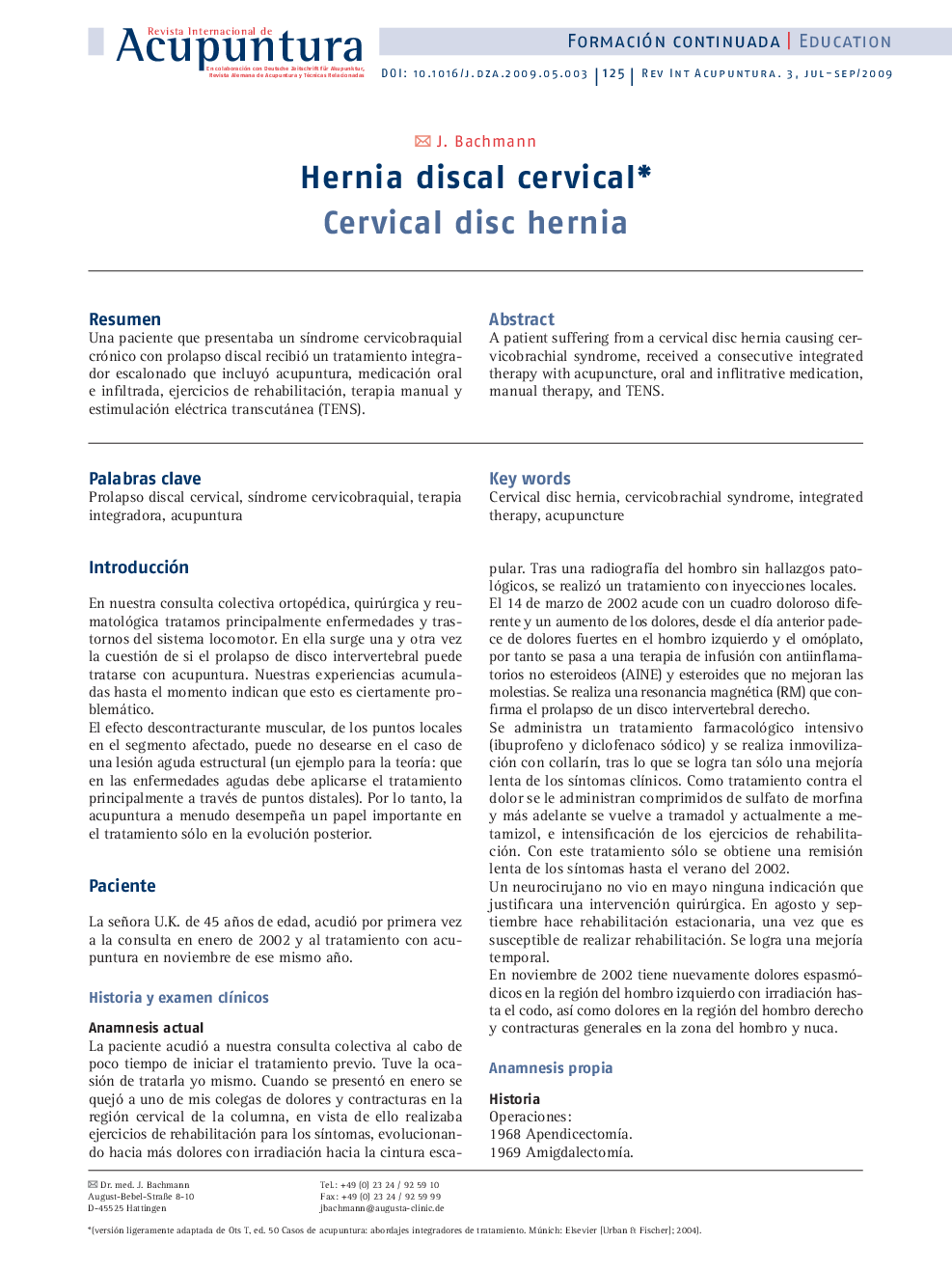 Hernia discal cervical 