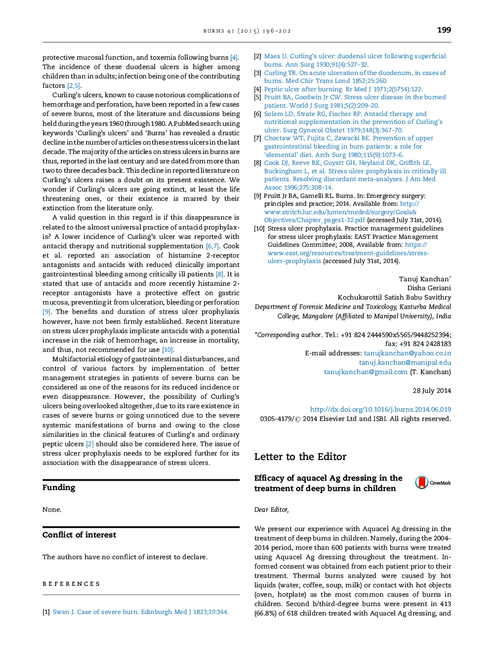 Efficacy of aquacel Ag dressing in the treatment of deep burns in children