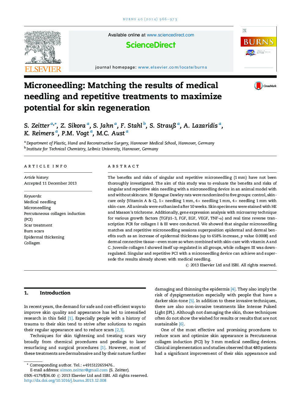 Microneedling: Matching the results of medical needling and repetitive treatments to maximize potential for skin regeneration