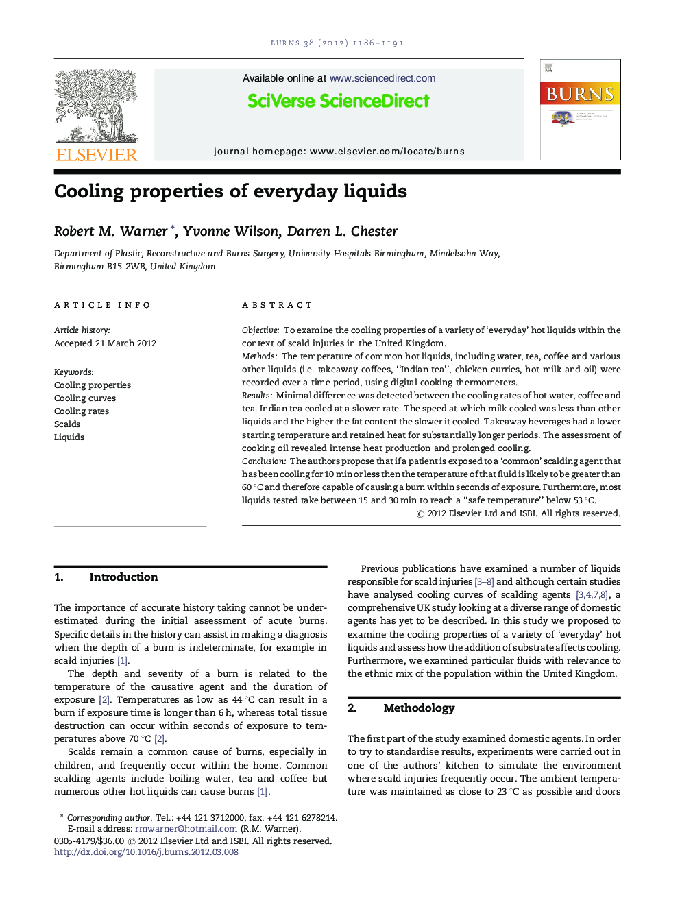 عکس صفحه اول مقاله: Cooling properties of everyday liquids Cooling properties of everyday liquids