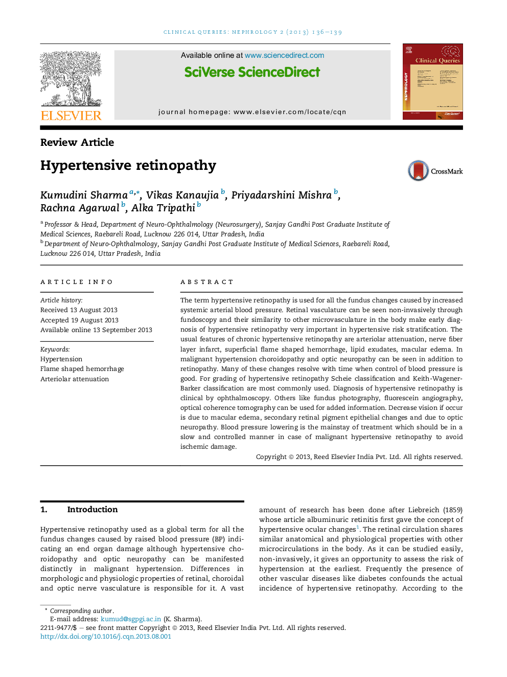 Hypertensive retinopathy