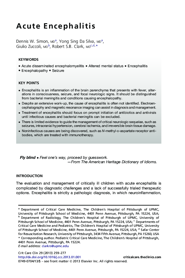 Acute Encephalitis