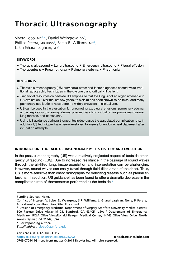 Thoracic Ultrasonography