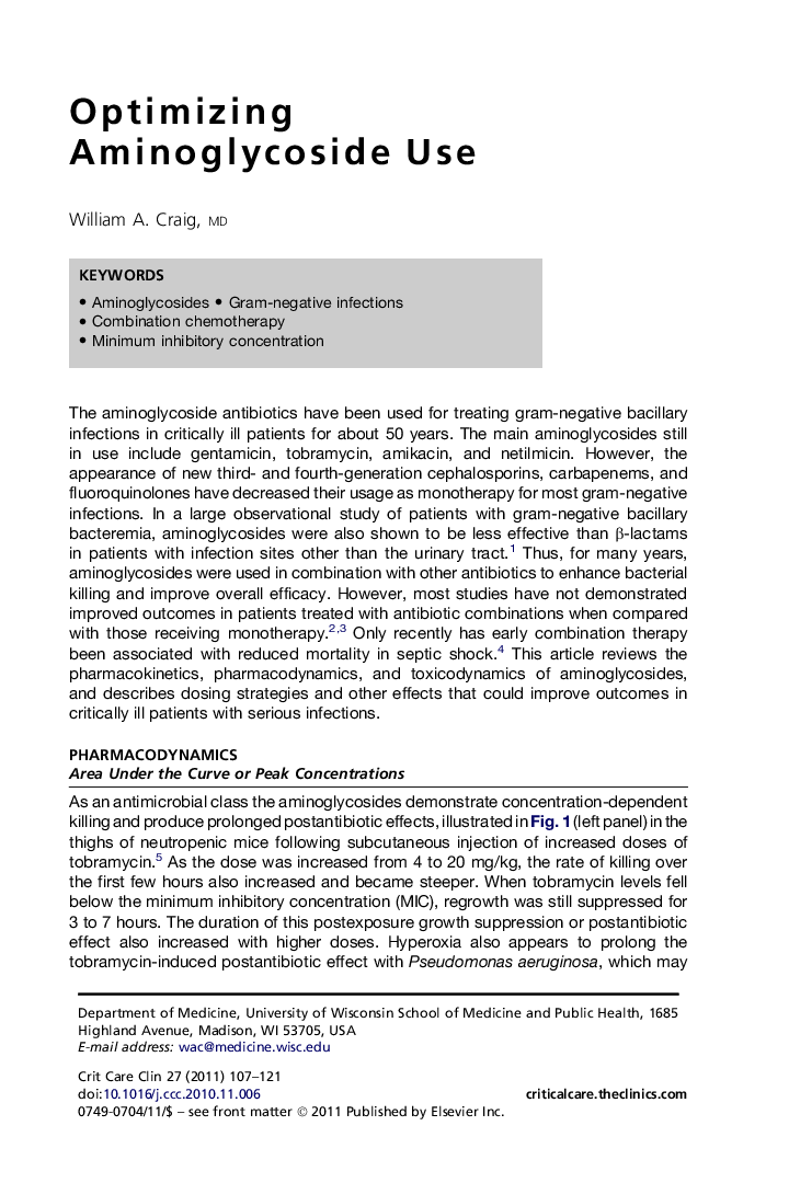 Optimizing Aminoglycoside Use