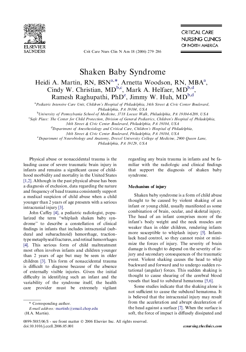 Shaken Baby Syndrome