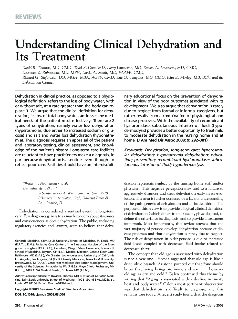 Understanding Clinical Dehydration and Its Treatment