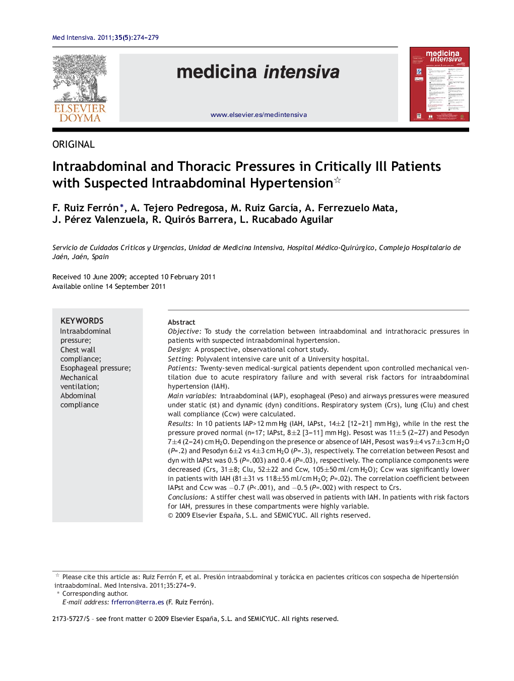 Intraabdominal and Thoracic Pressures in Critically Ill Patients with Suspected Intraabdominal Hypertension