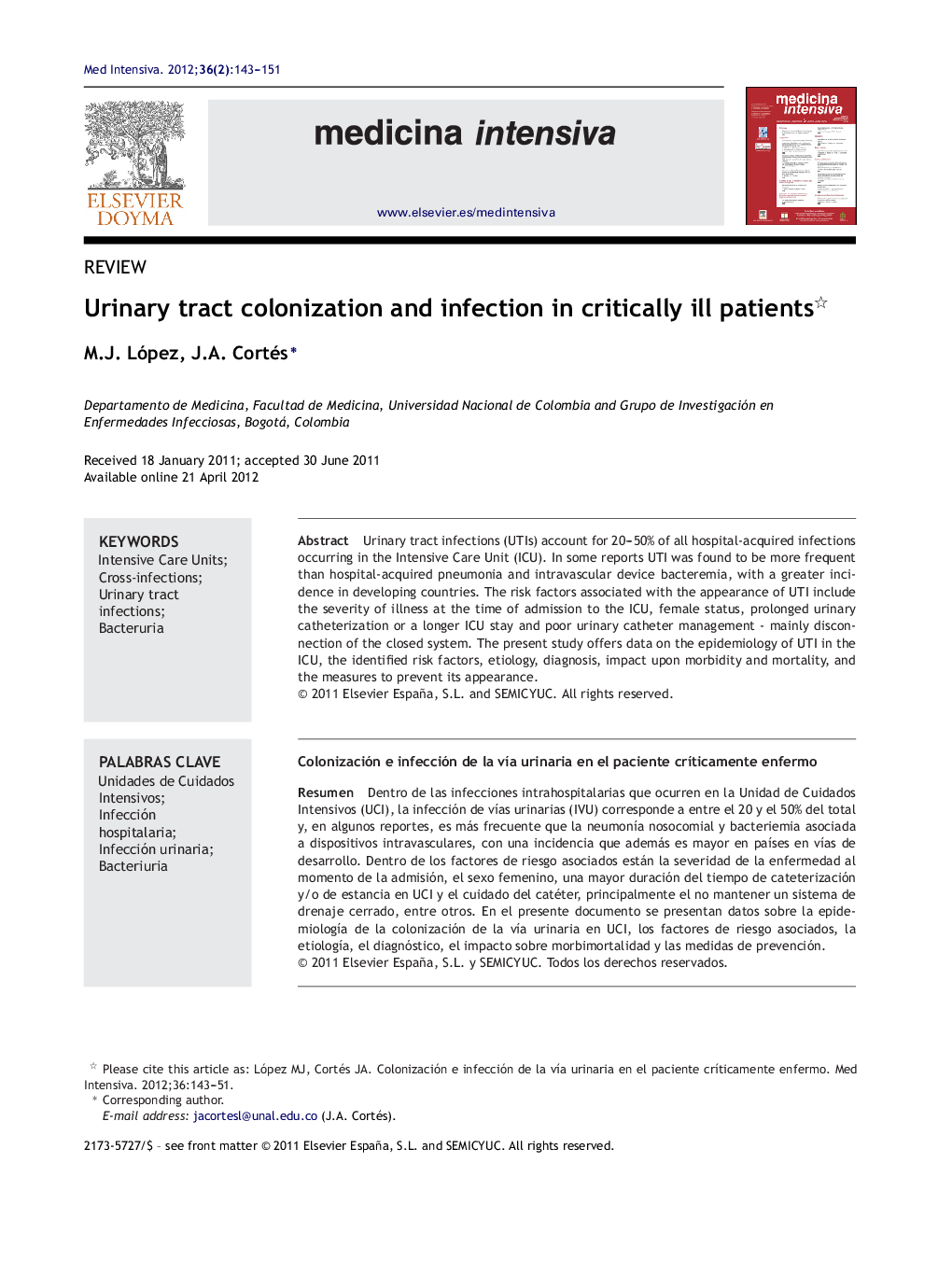 Urinary tract colonization and infection in critically ill patients 