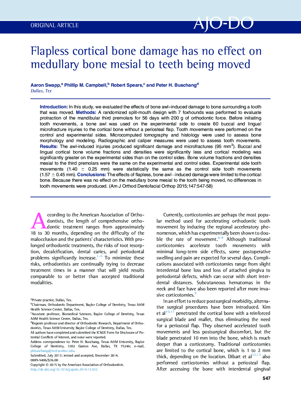 Flapless cortical bone damage has no effect on medullary bone mesial to teeth being moved 