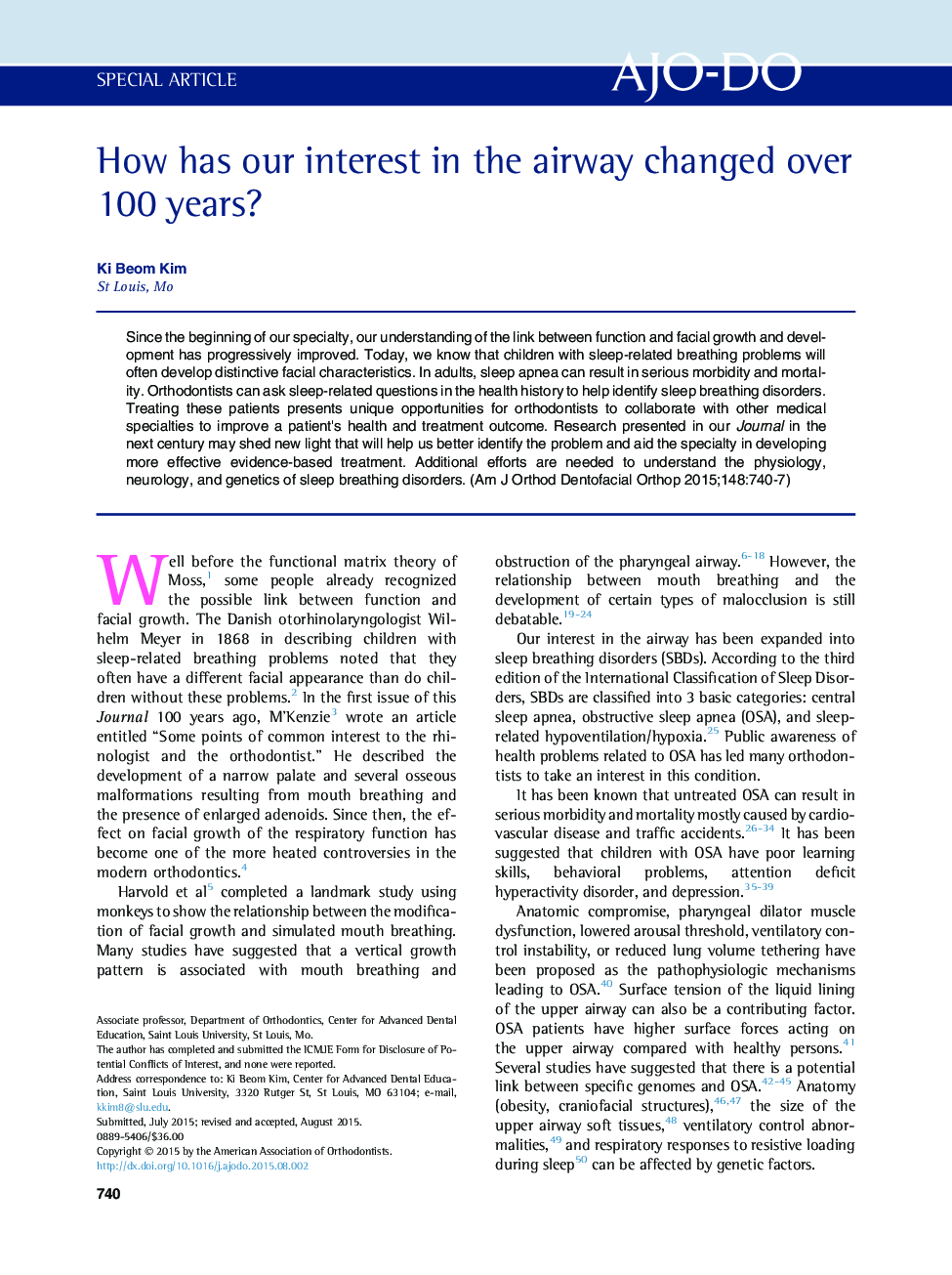 How has our interest in the airway changed over 100 years? 