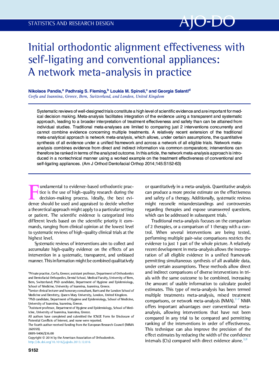 Initial orthodontic alignment effectiveness with self-ligating and conventional appliances: A network meta-analysis in practice 