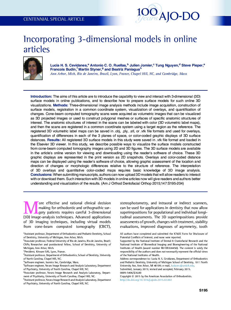 Incorporating 3-dimensional models in online articles