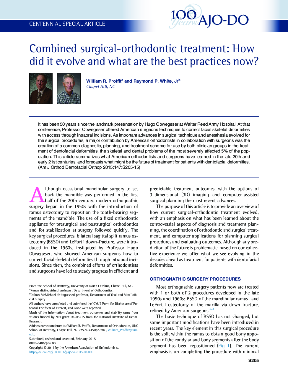 Combined surgical-orthodontic treatment: How did it evolve and what are the best practices now? 