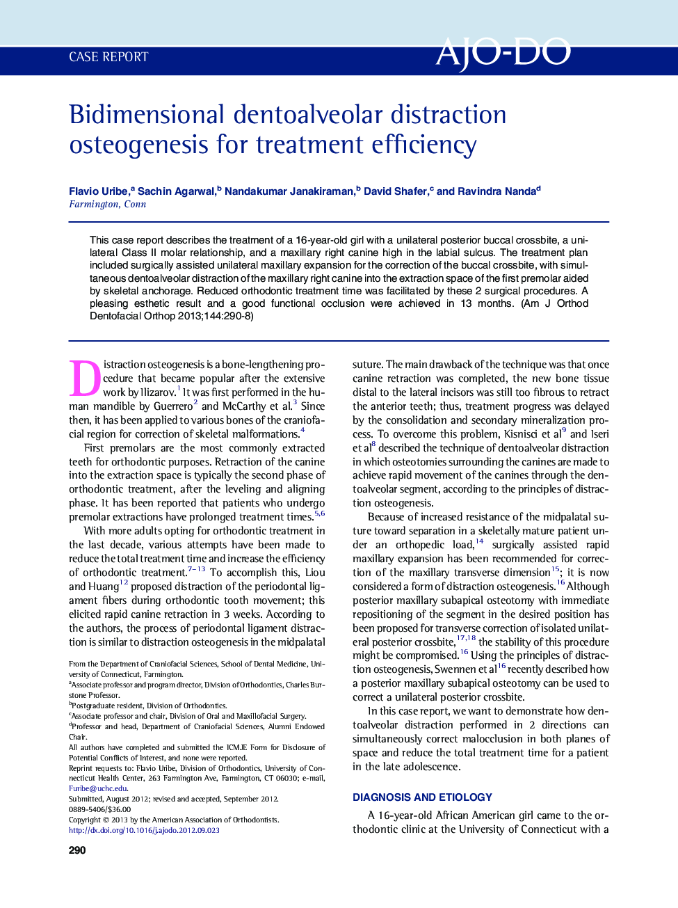 Bidimensional dentoalveolar distraction osteogenesis for treatment efficiency 