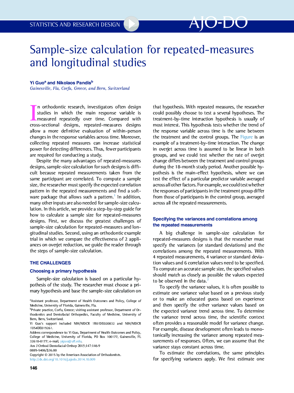 Sample-size calculation for repeated-measures and longitudinal studies