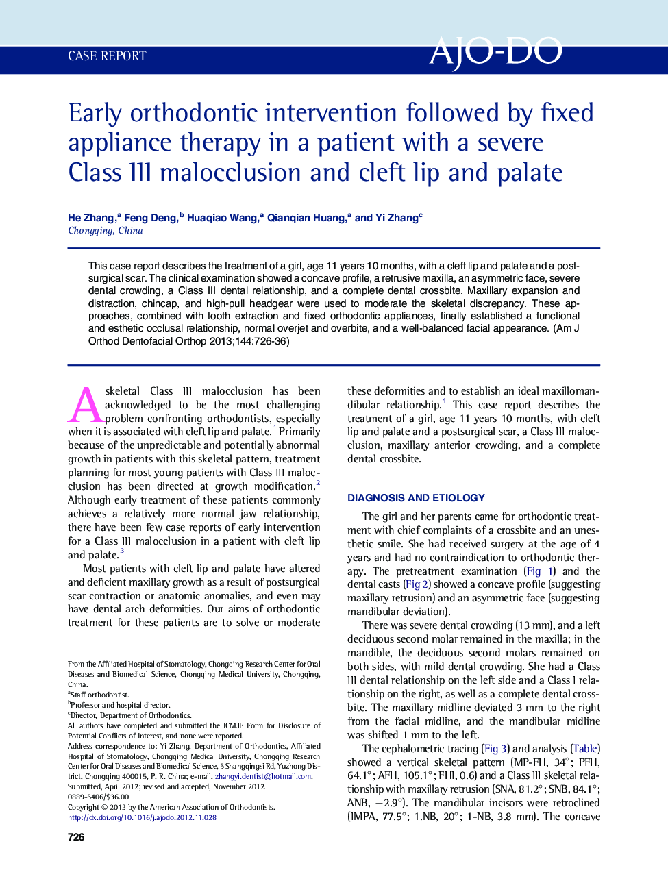 Early orthodontic intervention followed by fixed appliance therapy in a patient with a severe Class III malocclusion and cleft lip and palate 