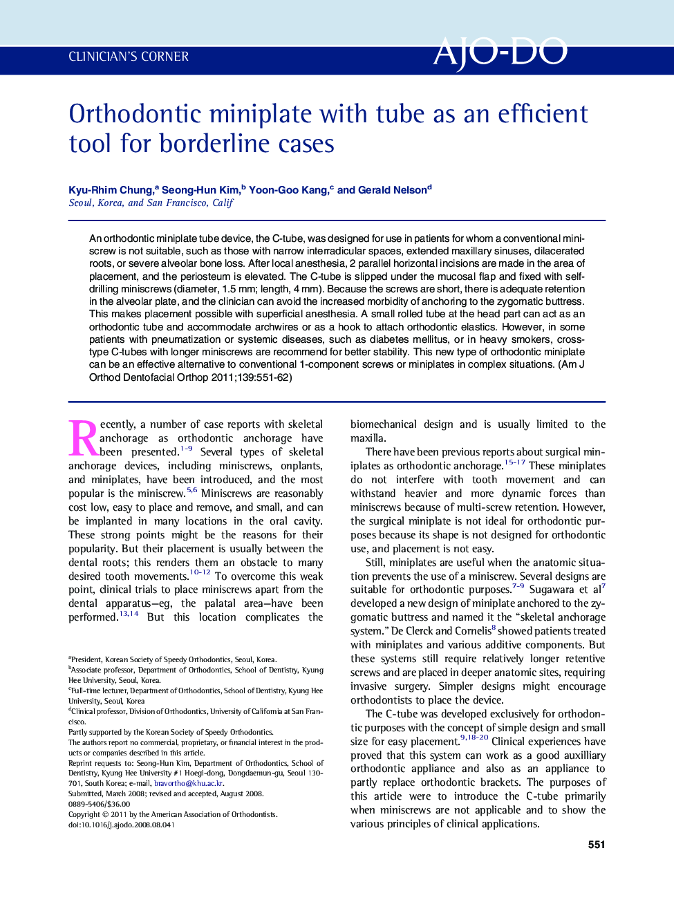 Orthodontic miniplate with tube as an efficient tool for borderline cases 