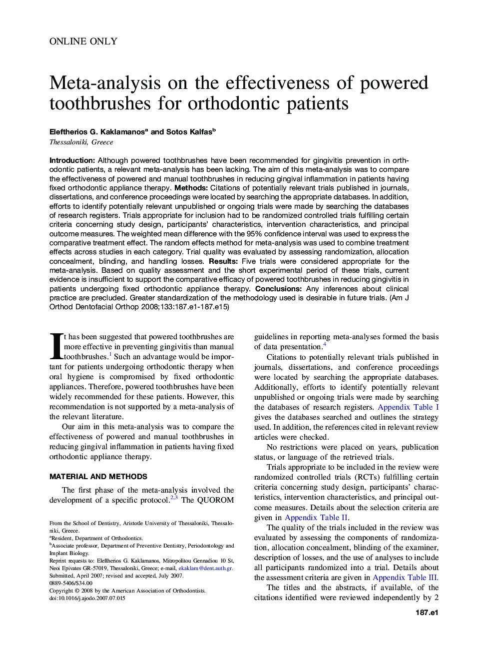 Meta-analysis on the effectiveness of powered toothbrushes for orthodontic patients