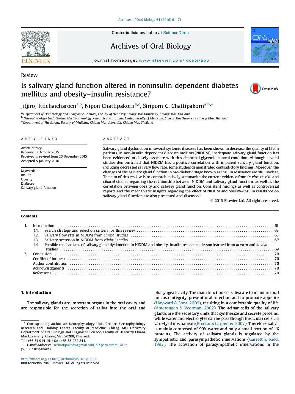 Is salivary gland function altered in noninsulin-dependent diabetes mellitus and obesity–insulin resistance?