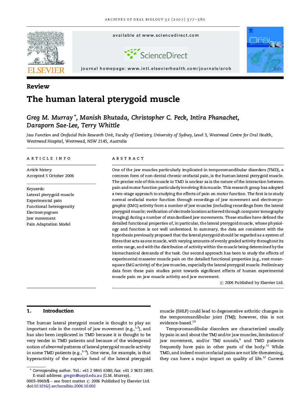 The human lateral pterygoid muscle