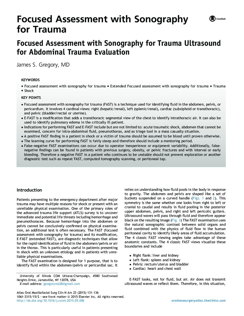 Focused Assessment with Sonography for Trauma