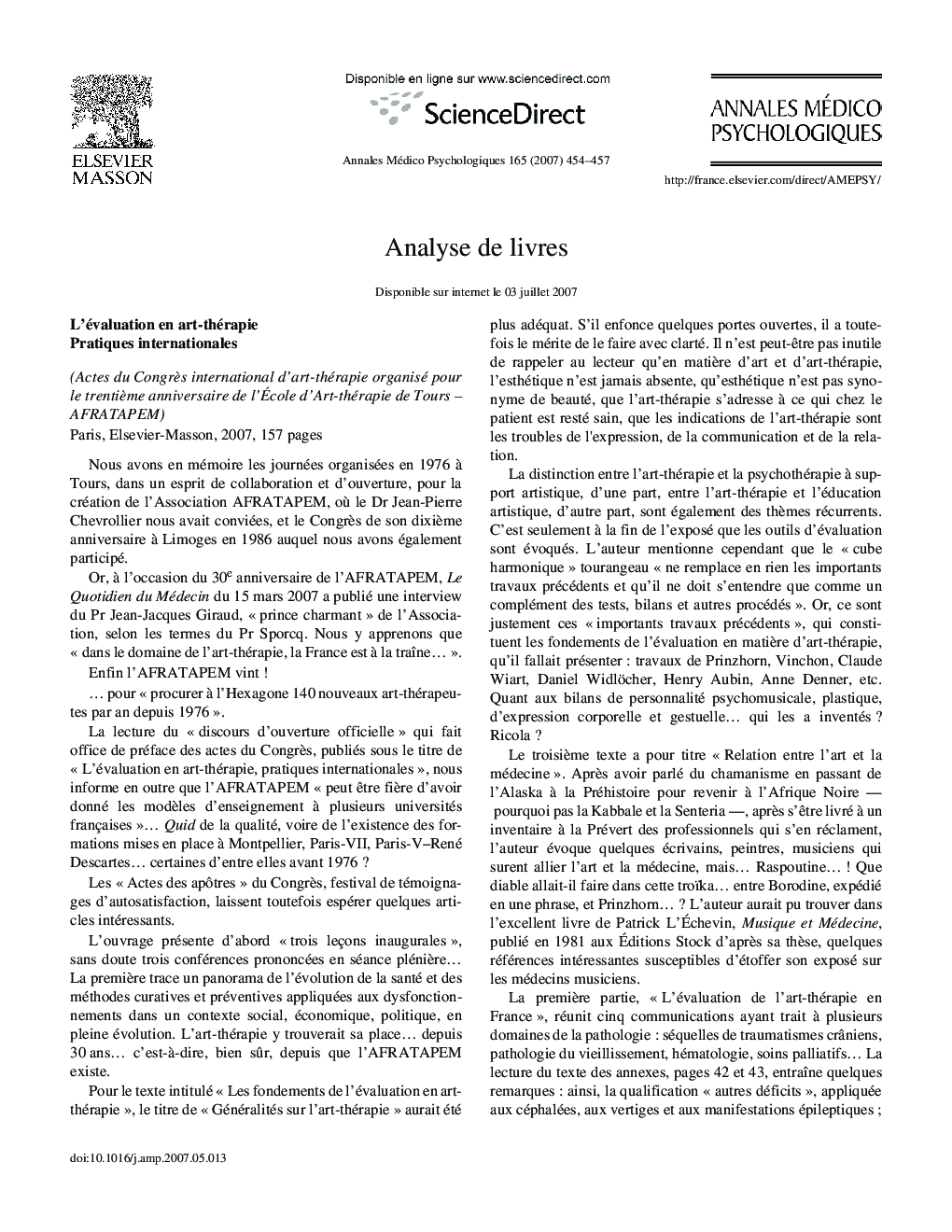 Analyse de livres