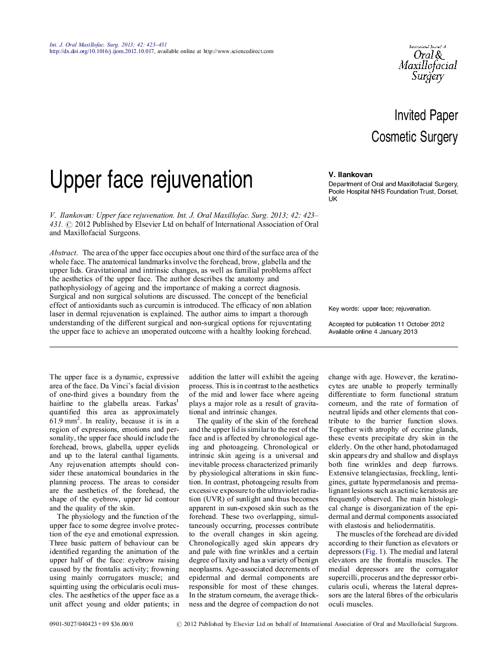 Upper face rejuvenation