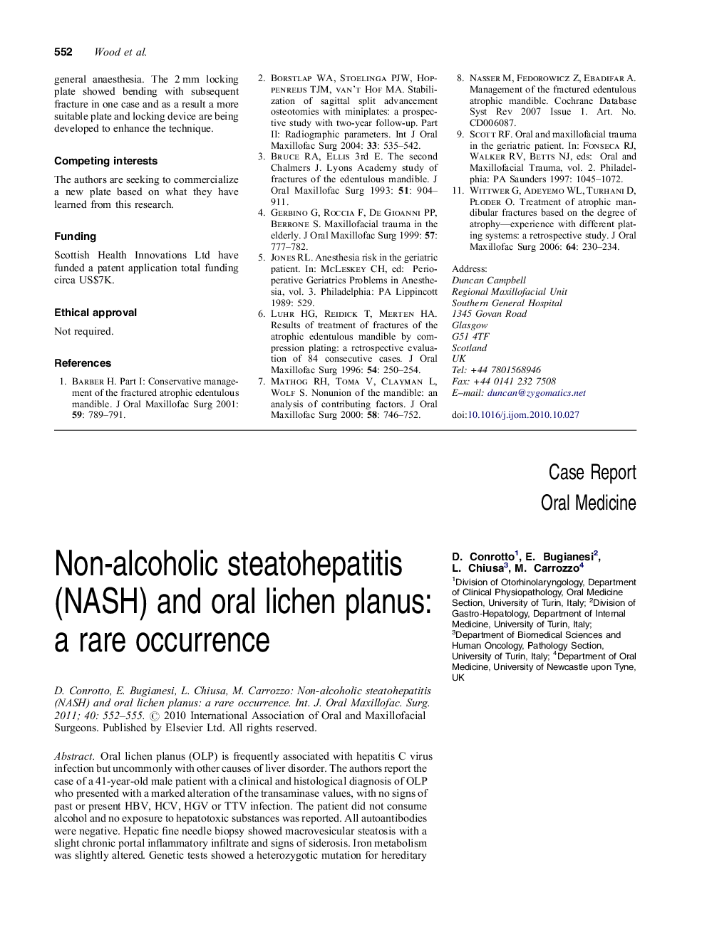 Non-alcoholic steatohepatitis (NASH) and oral lichen planus: a rare occurrence