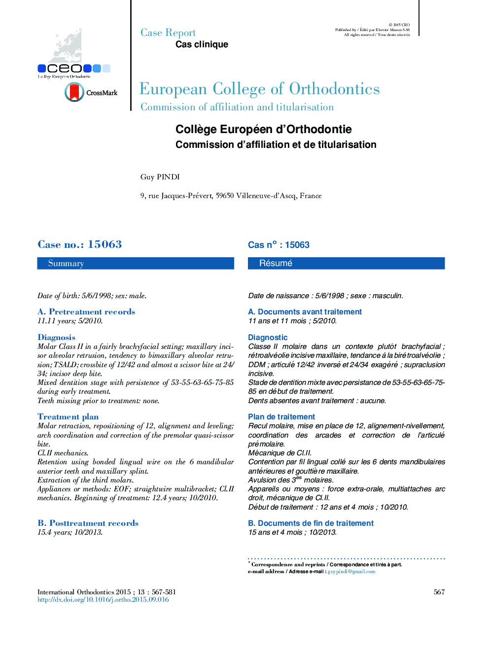 CollÃ¨ge Européen d'Orthodontie