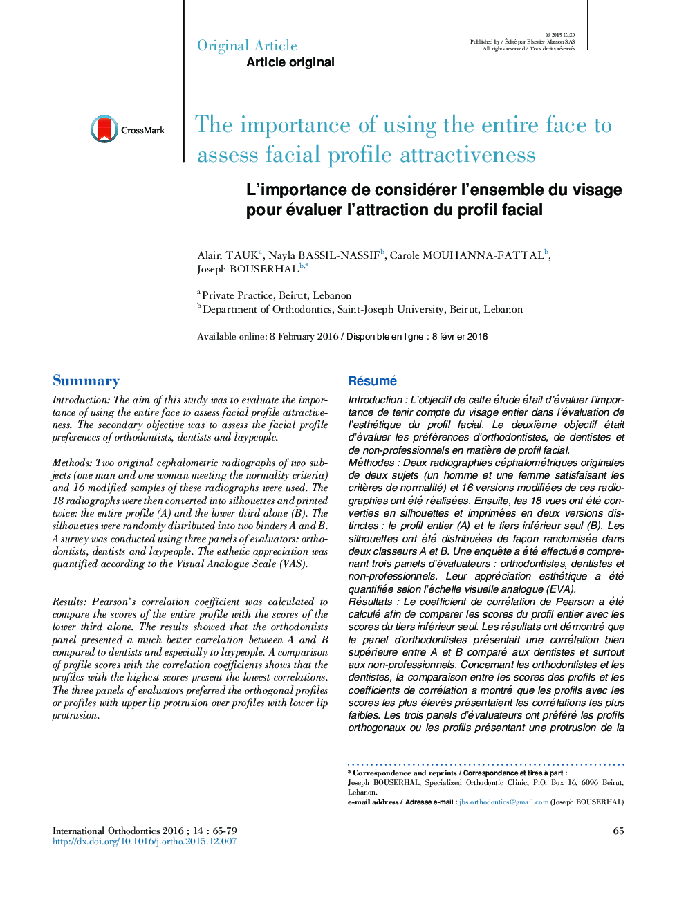 L'importance de considérer l'ensemble du visage pour évaluer l'attraction du profil facial