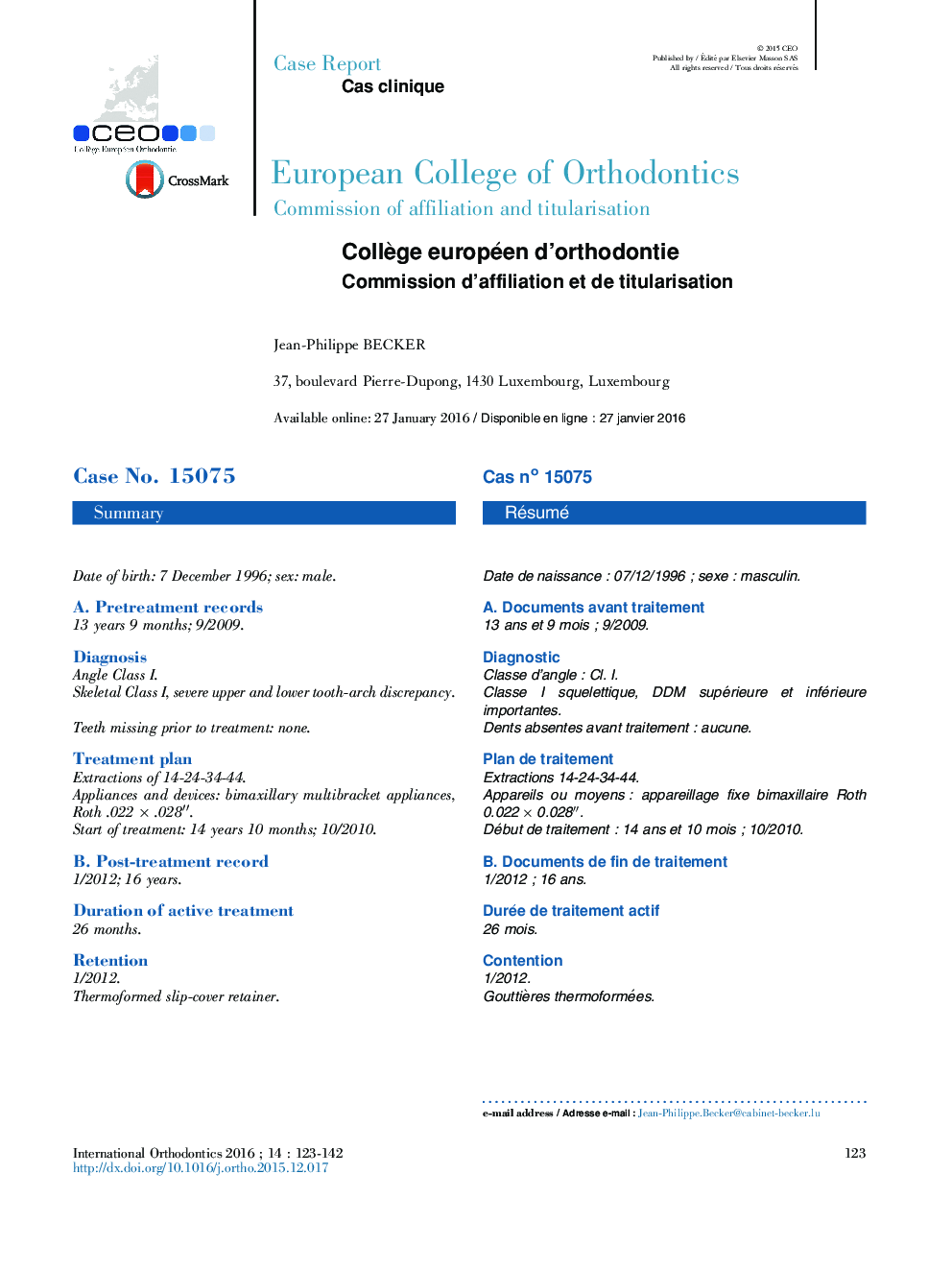 CollÃ¨ge européen d'orthodontie