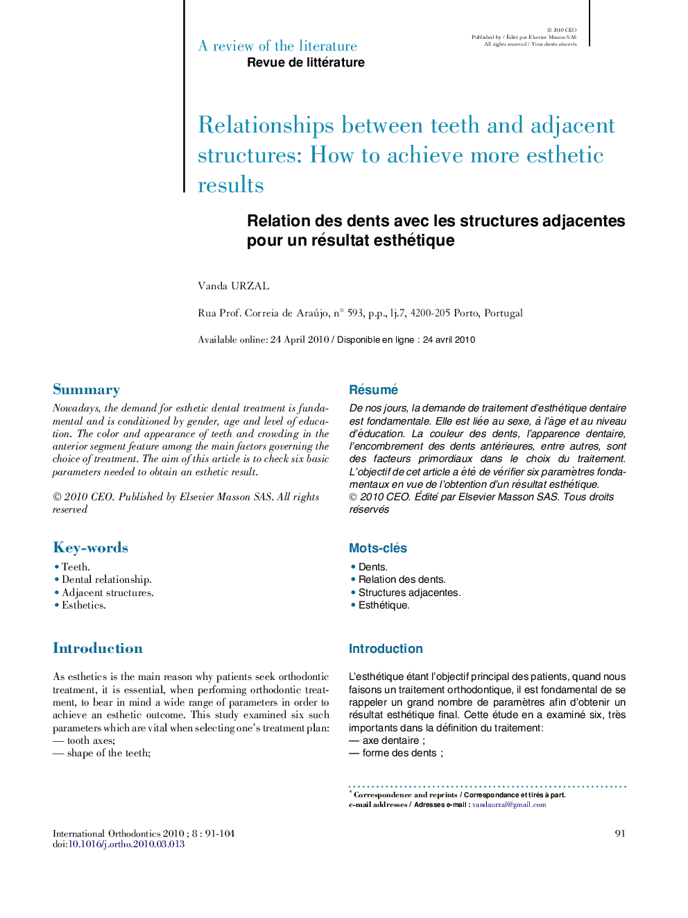 Relationships between teeth and adjacent structures: How to achieve more esthetic results