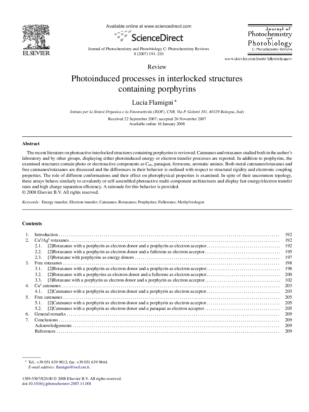 Photoinduced processes in interlocked structures containing porphyrins