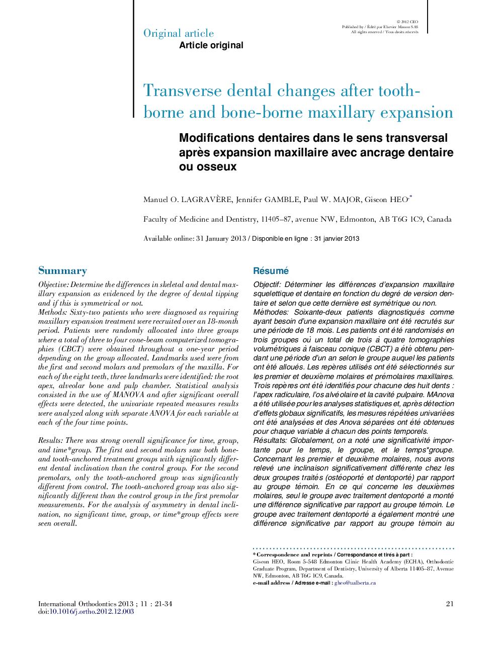 Transverse dental changes after tooth-borne and bone-borne maxillary expansion