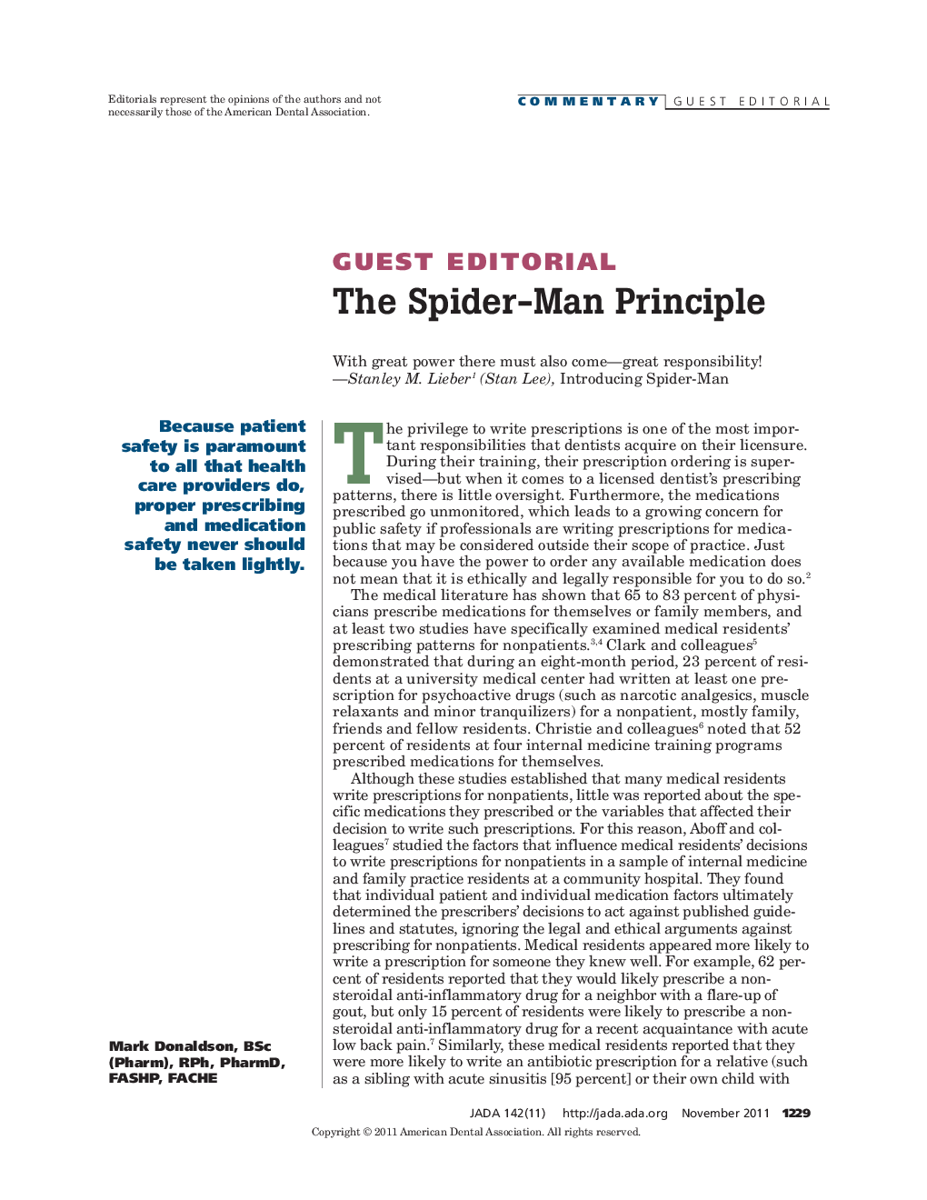 The Spider-Man Principle