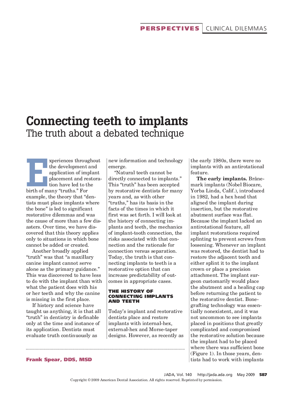 Connecting Teeth to Implants