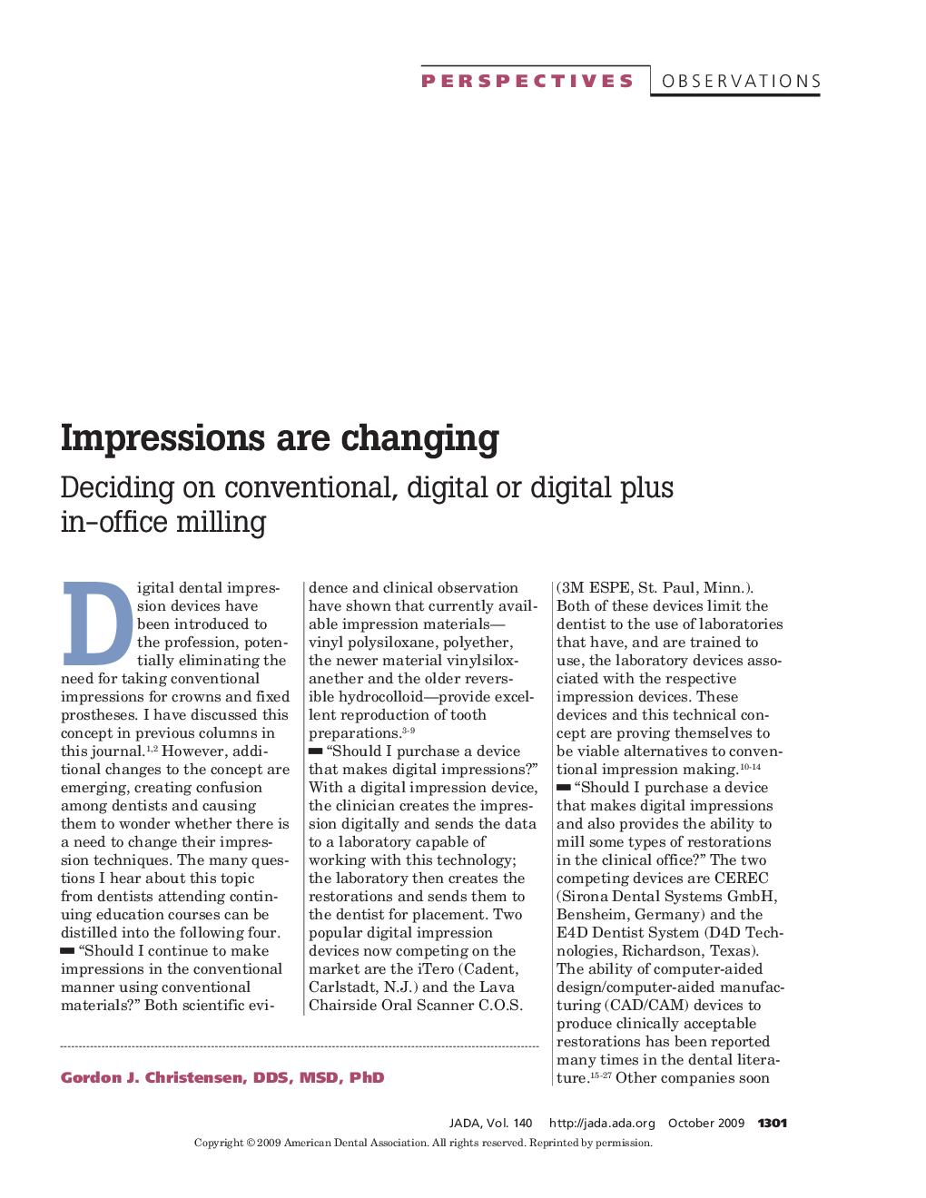 Impressions Are Changing