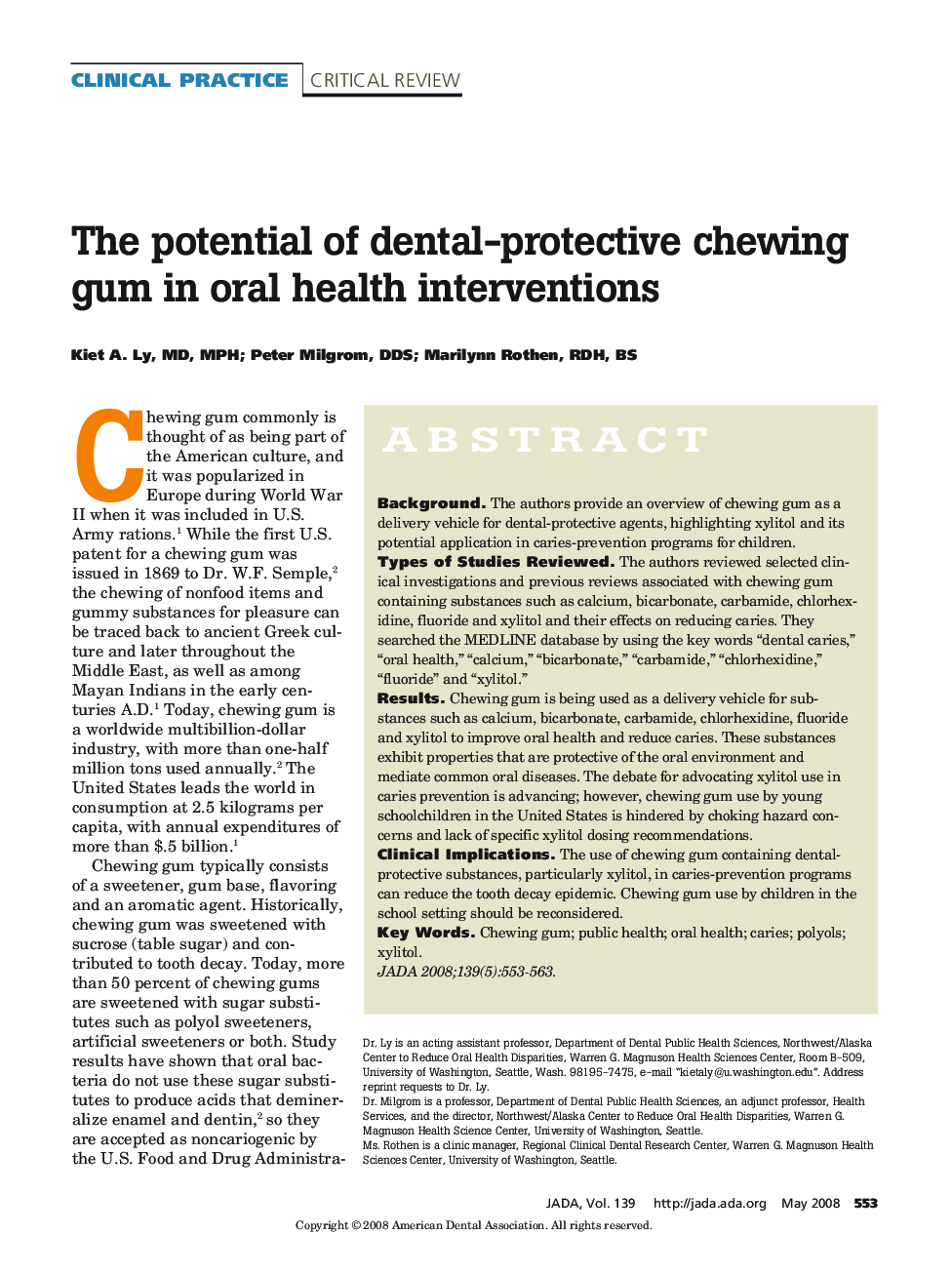 The Potential of Dental-Protective Chewing Gum in Oral Health Interventions