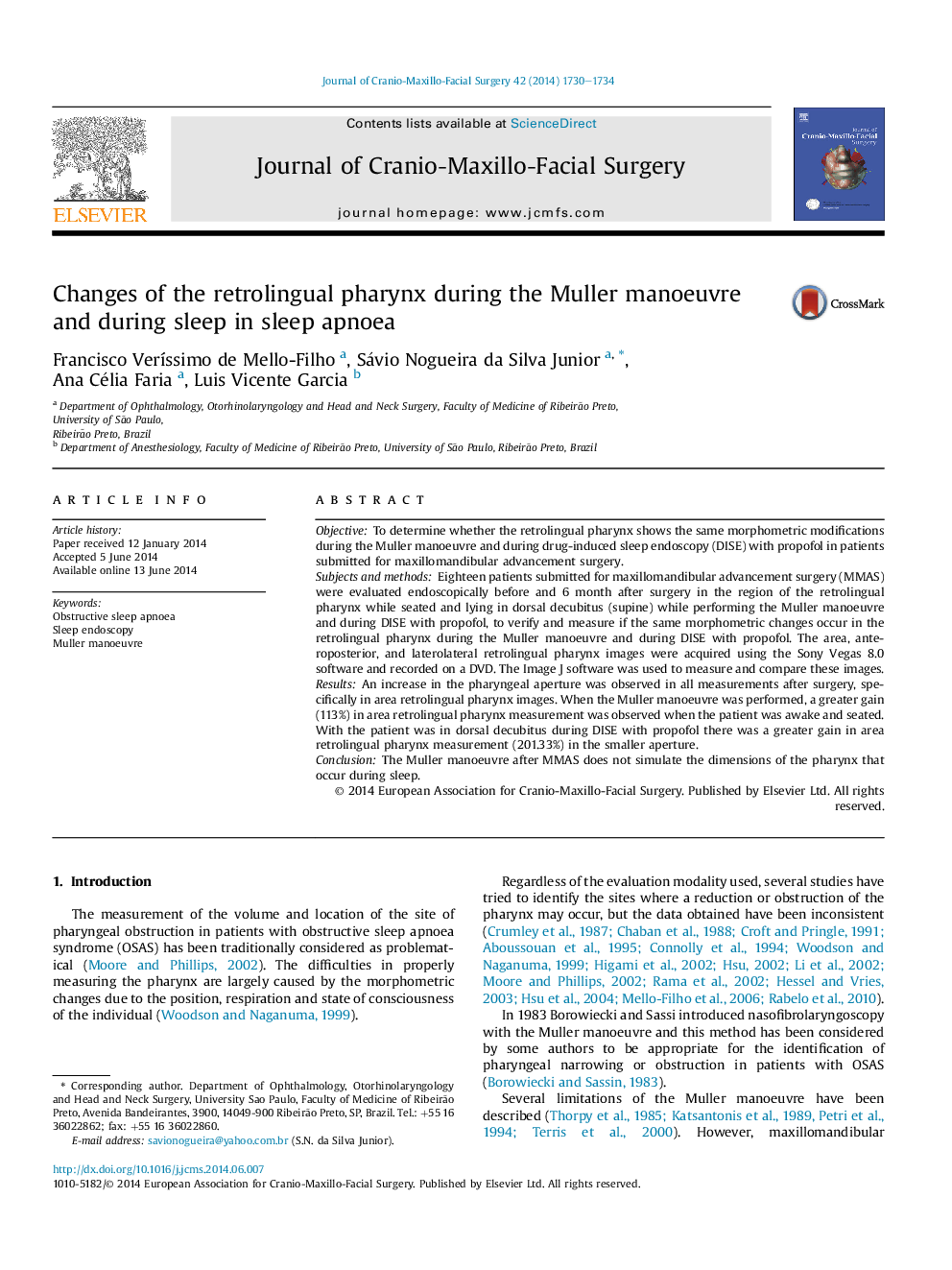 Changes of the retrolingual pharynx during the Muller manoeuvre and during sleep in sleep apnoea