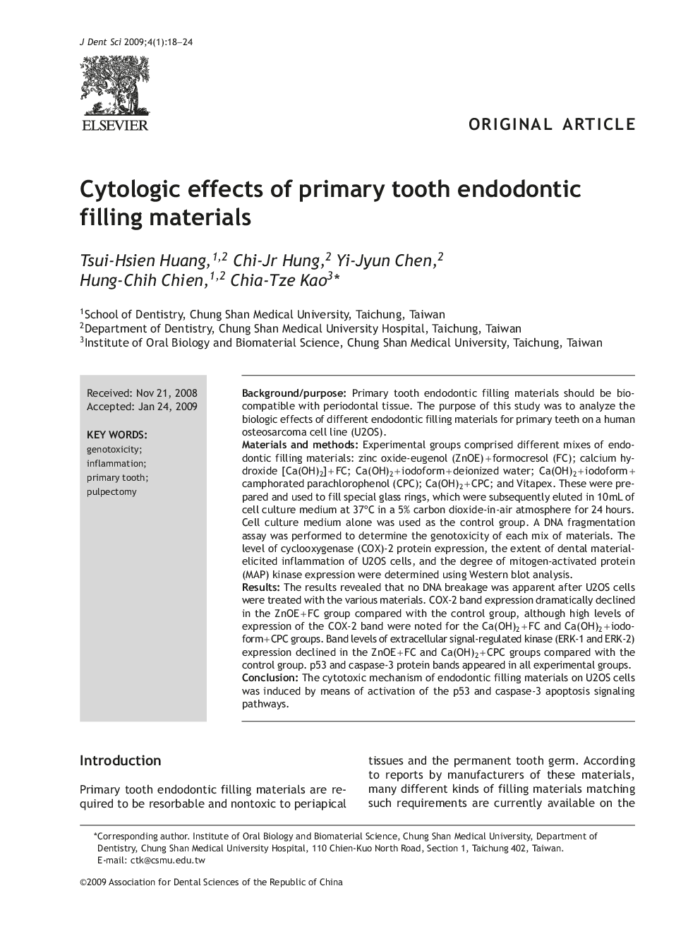 Cytologic effects of primary tooth endodontic filling materials