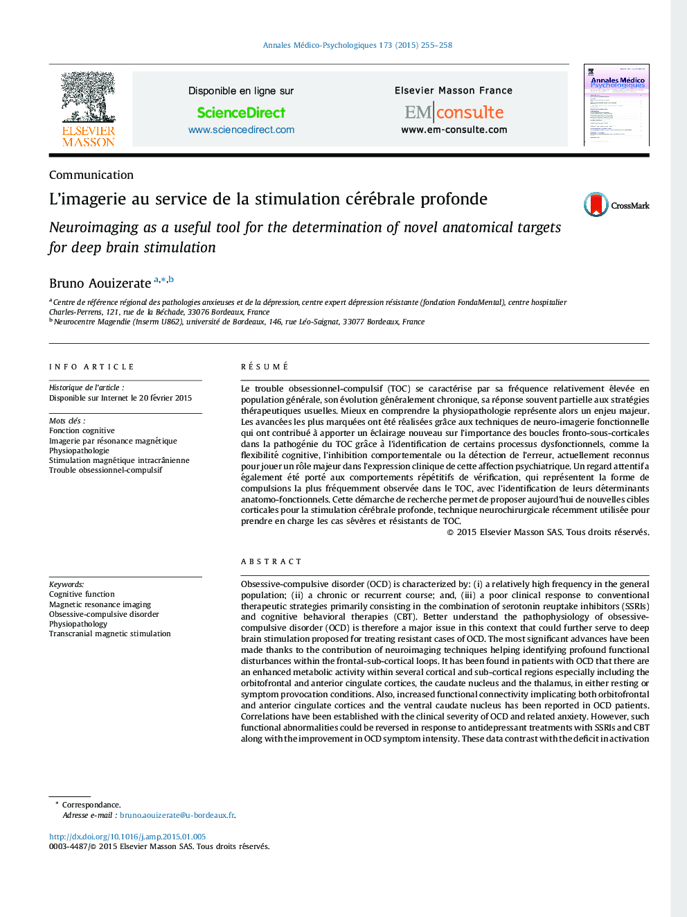 L’imagerie au service de la stimulation cérébrale profonde