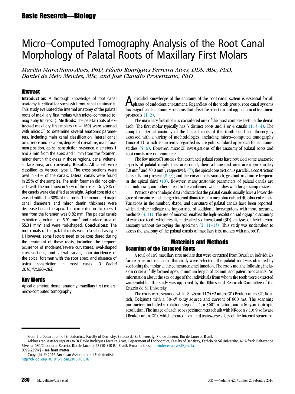 تجزیه و تحلیل توموگرافی میکرومحاسباتی از مورفولوژی کانال ریشه ریشه های پالاتال مولرهای اول ماگزیلاری
