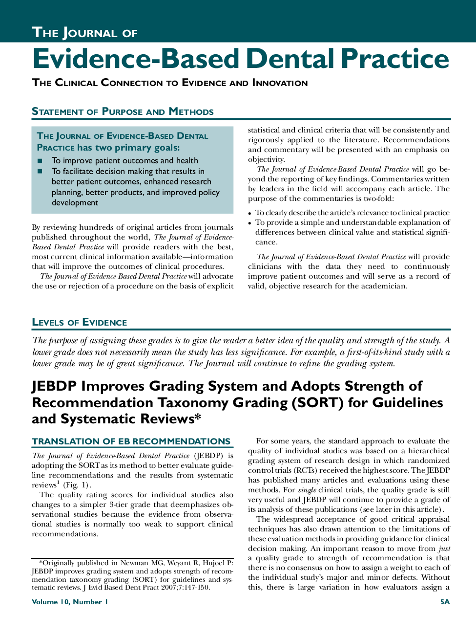 Levels of Evidence