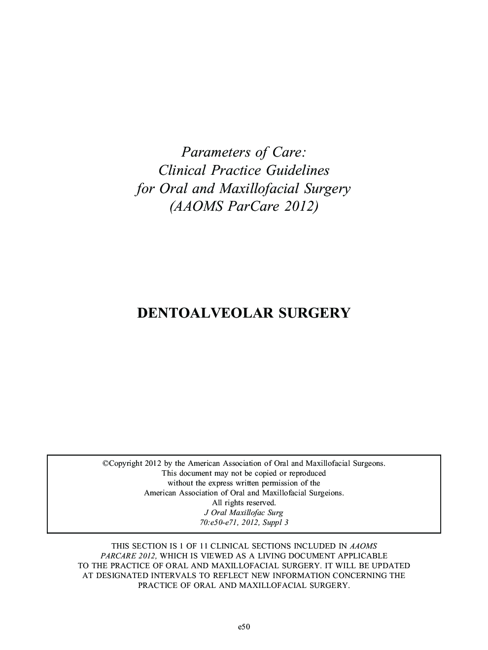 Dentoalveolar Surgery