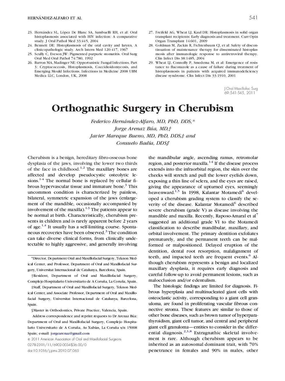 Orthognathic Surgery in Cherubism