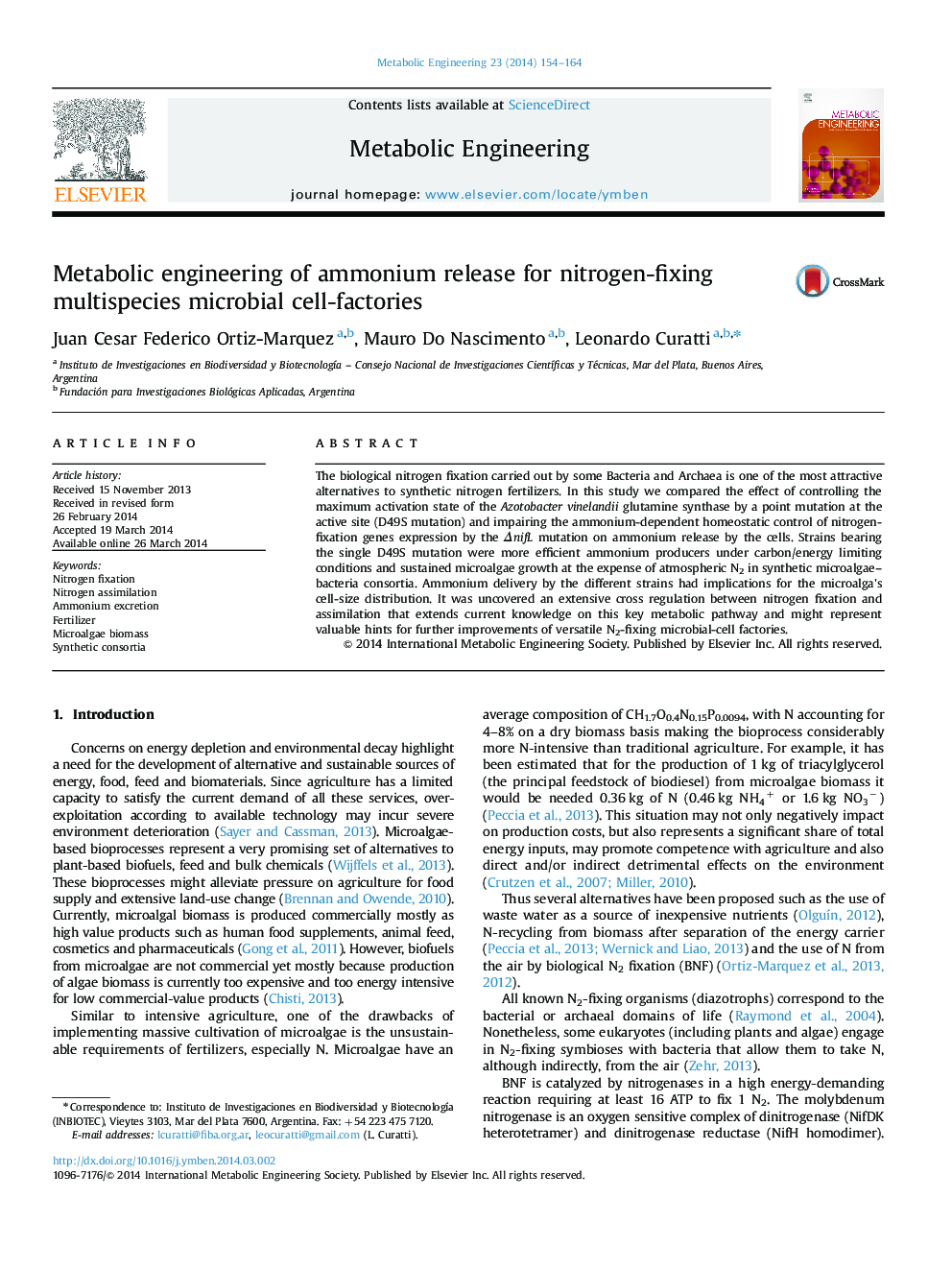 Metabolic engineering of ammonium release for nitrogen-fixing multispecies microbial cell-factories