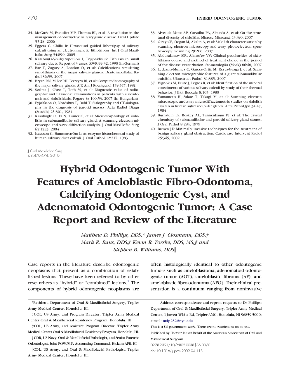 عکس صفحه اول مقاله: Hybrid Odontogenic Tumor With Features of Ameloblastic Fibro-Odontoma, Calcifying Odontogenic Cyst, and Adenomatoid Odontogenic Tumor: A Case Report and Review of the Literature Hybrid Odontogenic Tumor With Features of Ameloblastic Fibro-Odontoma, Calcifying Odontogenic Cyst, and Adenomatoid Odontogenic Tumor: A Case Report and Review of the Literature
