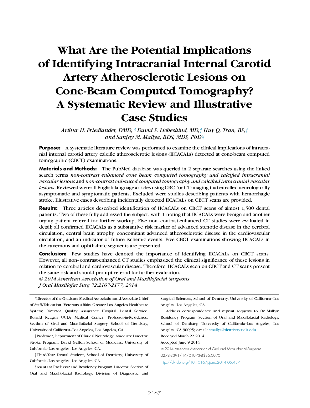 What Are the Potential Implications of Identifying Intracranial Internal Carotid Artery Atherosclerotic Lesions on Cone-Beam Computed Tomography? A Systematic Review and Illustrative Case Studies