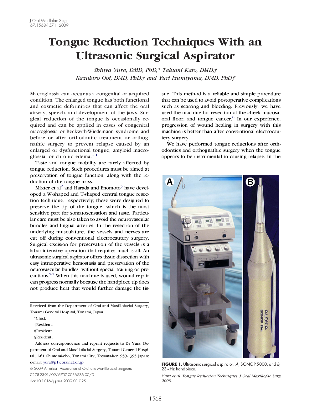 عکس صفحه اول مقاله: Tongue Reduction Techniques With an Ultrasonic Surgical Aspirator Tongue Reduction Techniques With an Ultrasonic Surgical Aspirator