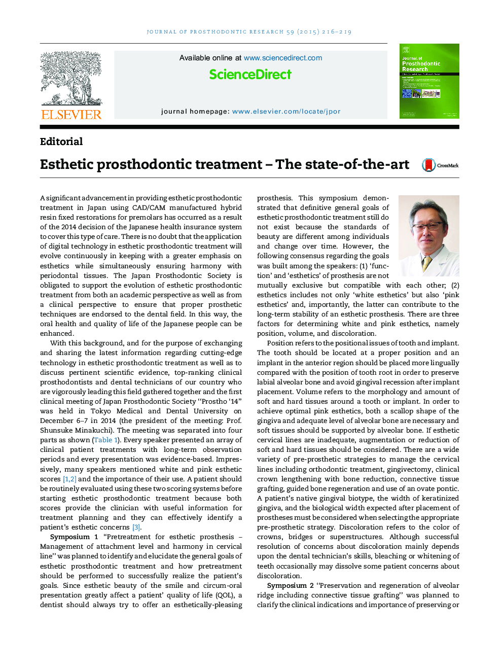 Esthetic prosthodontic treatment - The state-of-the-art